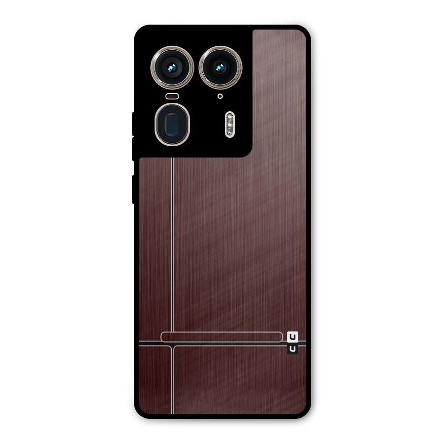 Dark Maroon Classic Design Metal Back Case for Motorola Edge 50 Ultra