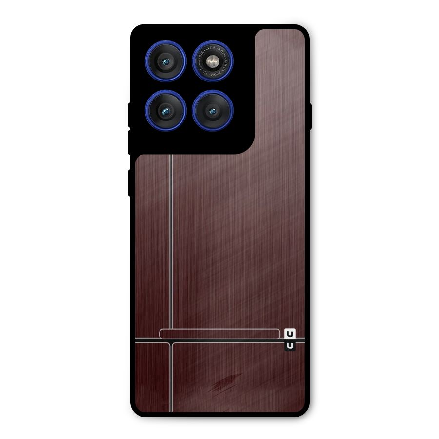 Dark Maroon Classic Design Metal Back Case for Motorola Edge 60 Pro