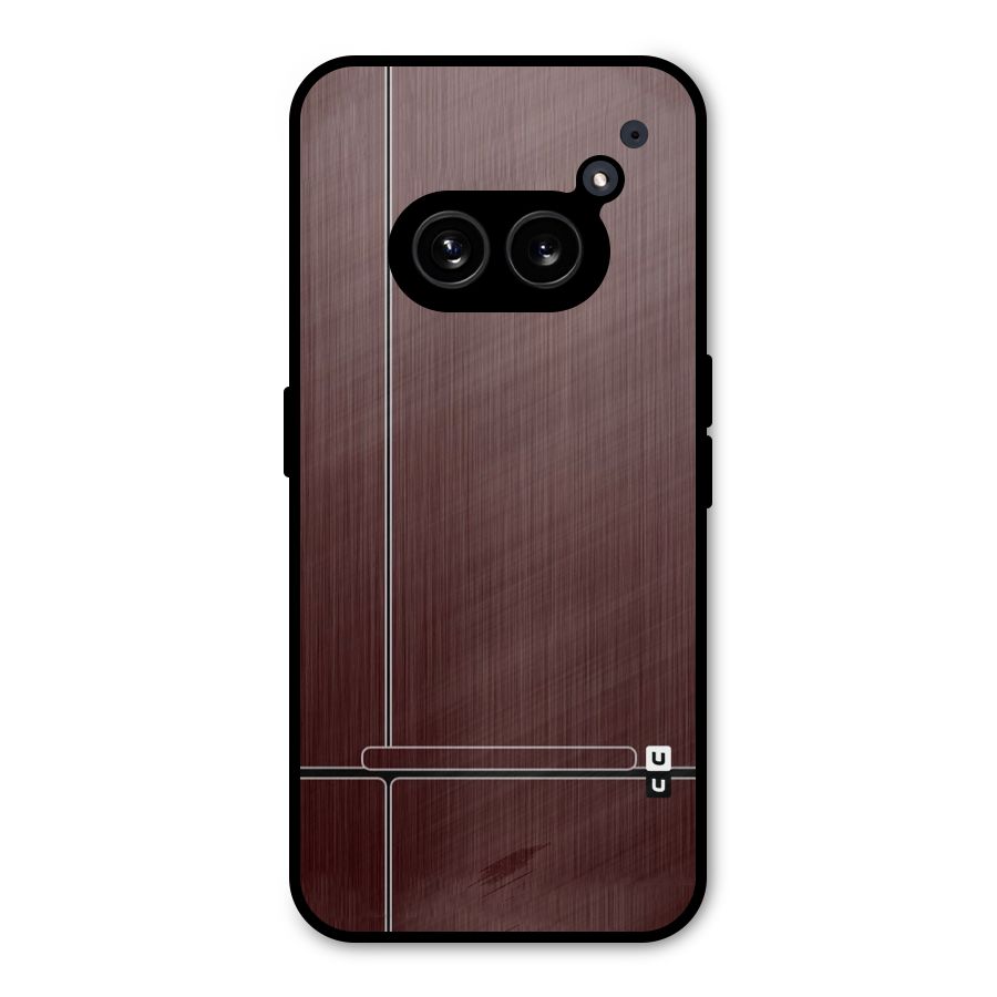 Dark Maroon Classic Design Metal Back Case for Nothing Phone 2a Plus