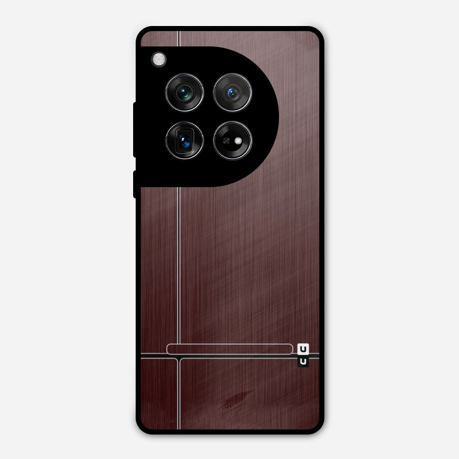 Dark Maroon Classic Design Metal Back Case for OnePlus 12