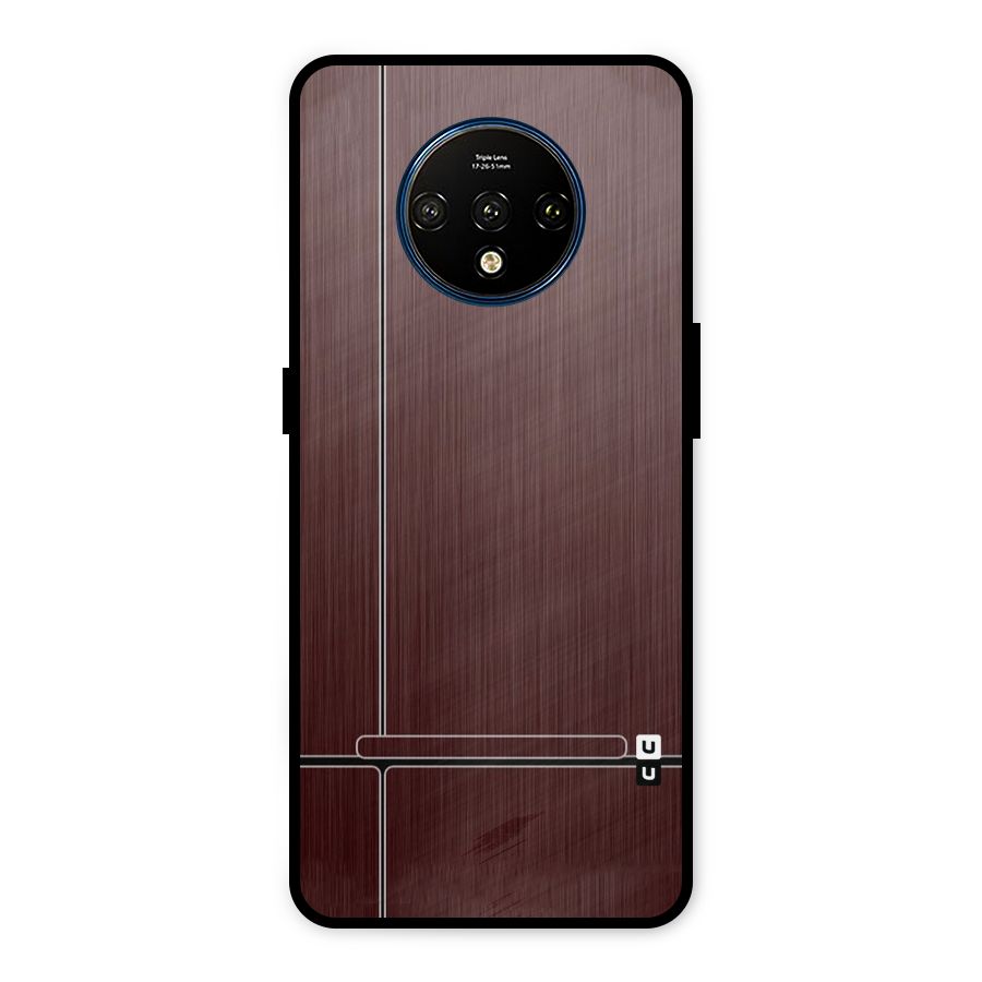 Dark Maroon Classic Design Metal Back Case for OnePlus 7T