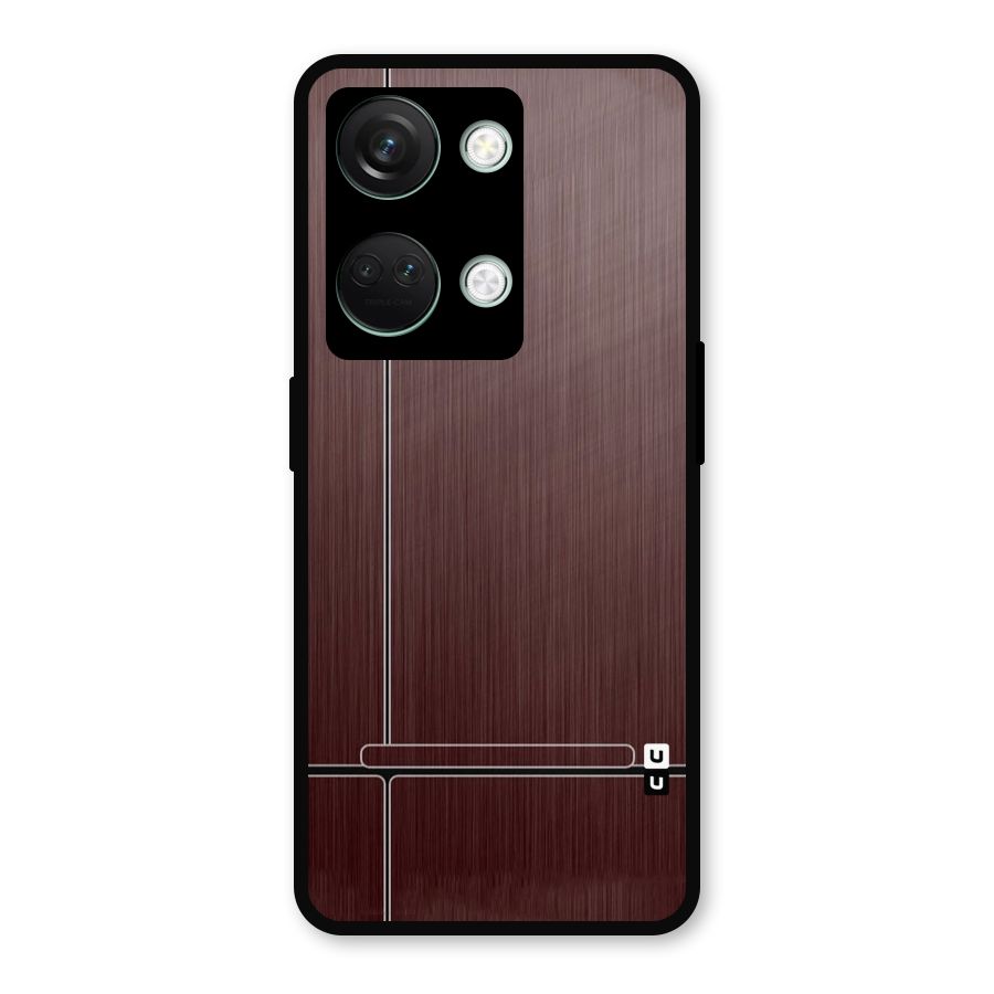 Dark Maroon Classic Design Metal Back Case for OnePlus Nord 3