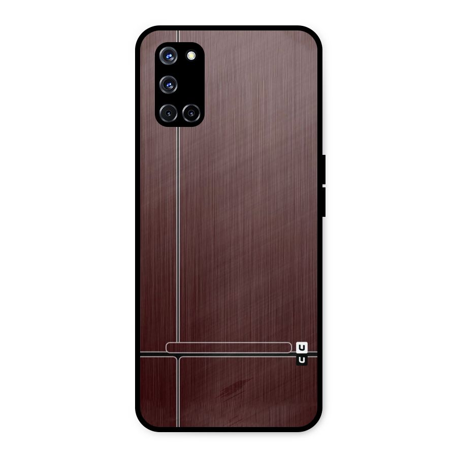 Dark Maroon Classic Design Metal Back Case for Oppo A52