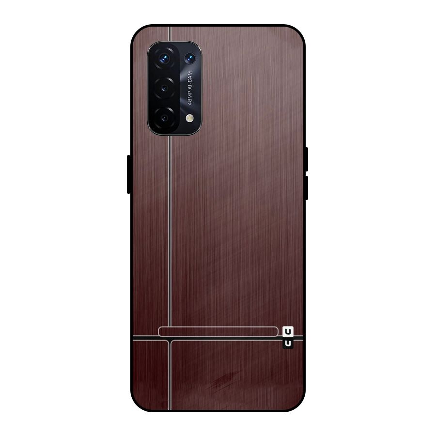 Dark Maroon Classic Design Metal Back Case for Oppo A74 5G