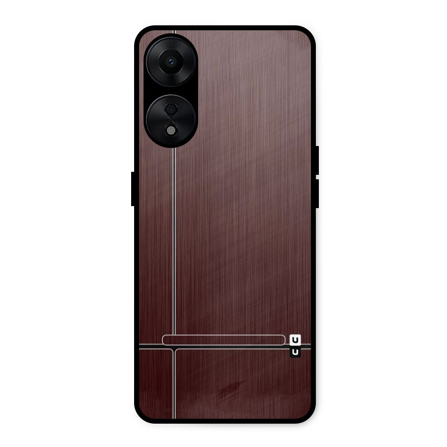 Dark Maroon Classic Design Metal Back Case for Oppo A78 5G