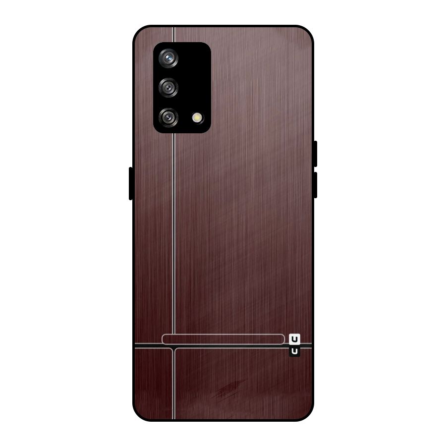 Dark Maroon Classic Design Metal Back Case for Oppo F19
