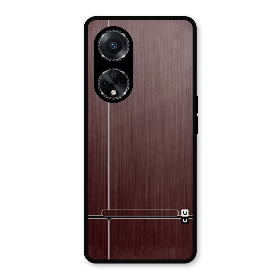 Dark Maroon Classic Design Metal Back Case for Oppo F23