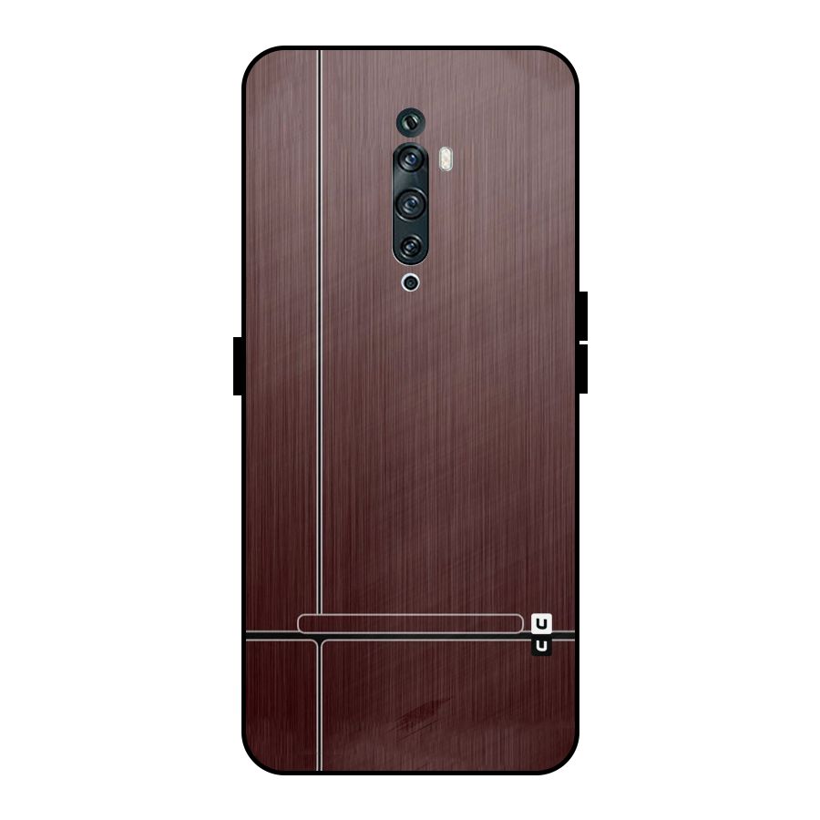 Dark Maroon Classic Design Metal Back Case for Oppo Reno2 F