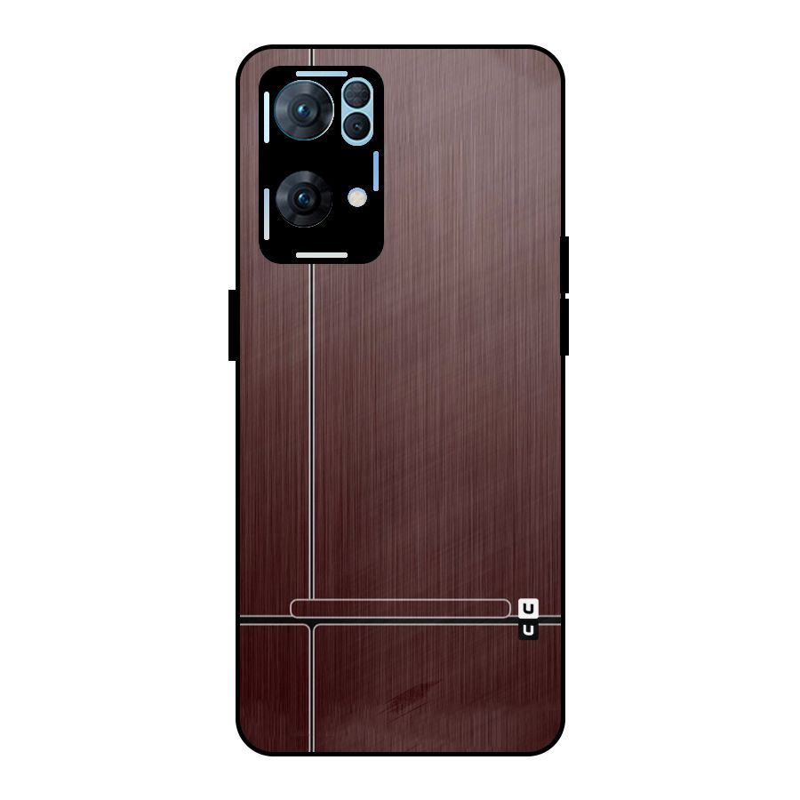 Dark Maroon Classic Design Metal Back Case for Oppo Reno7 Pro 5G