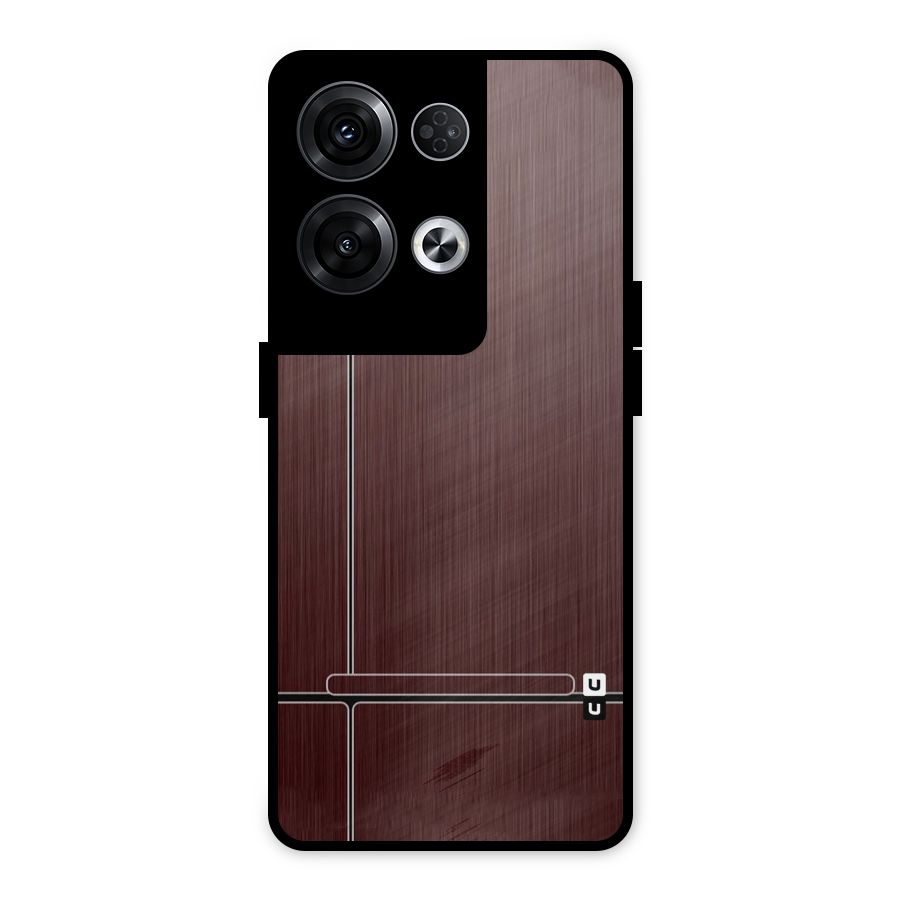 Dark Maroon Classic Design Metal Back Case for Oppo Reno8 Pro 5G