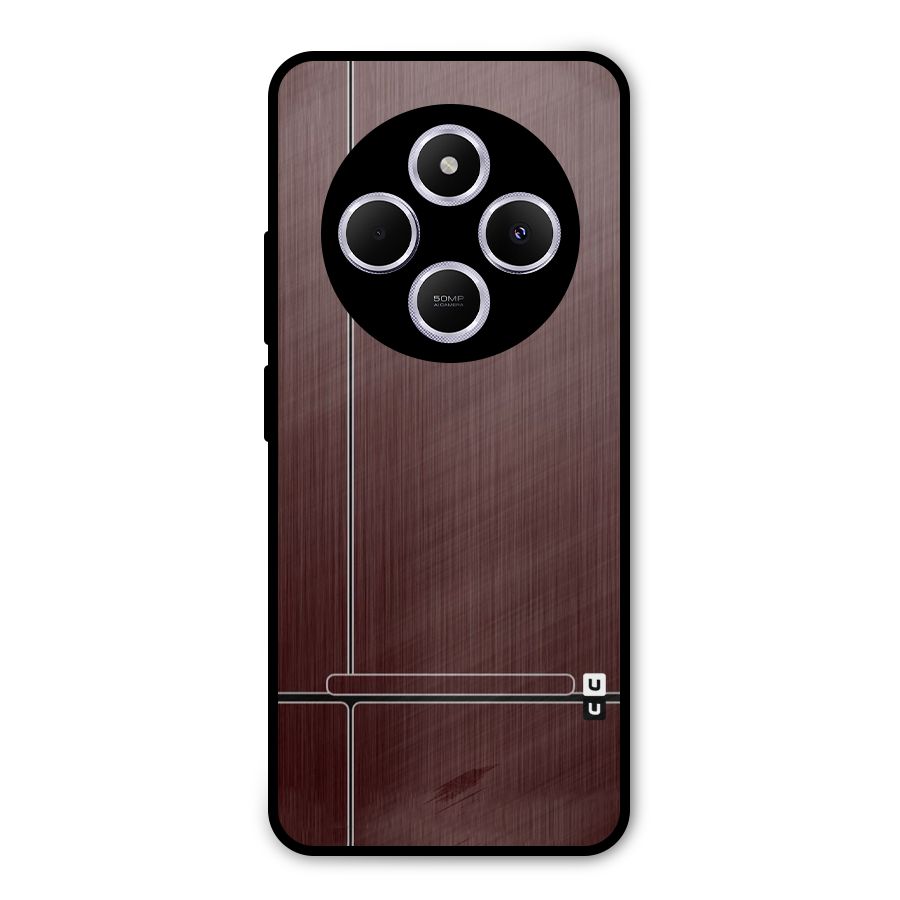 Dark Maroon Classic Design Metal Back Case for Poco C75 5G
