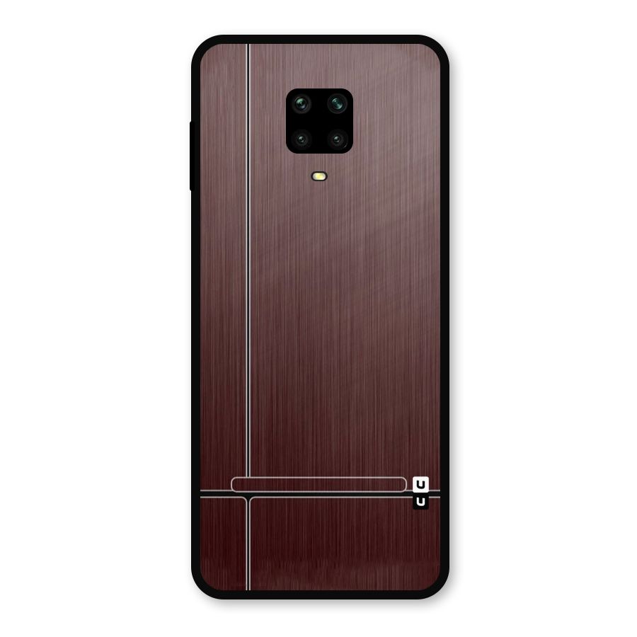 Dark Maroon Classic Design Metal Back Case for Poco M2