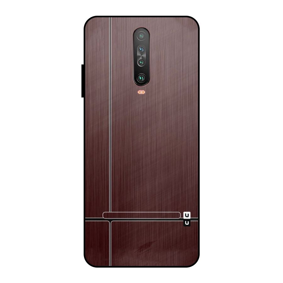 Dark Maroon Classic Design Metal Back Case for Poco X2