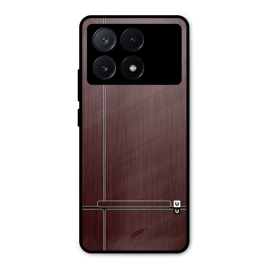 Dark Maroon Classic Design Metal Back Case for Poco X6 Pro