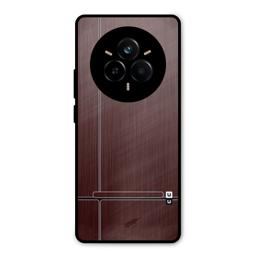 Dark Maroon Classic Design Metal Back Case for Realme 14 Pro