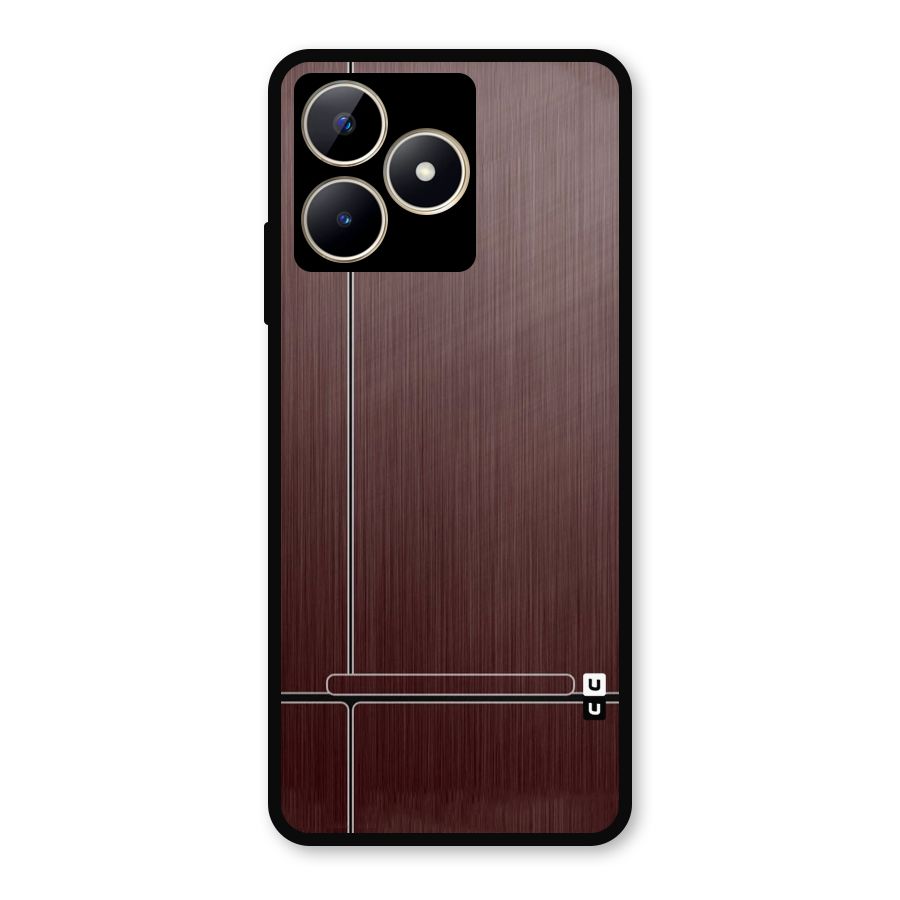 Dark Maroon Classic Design Metal Back Case for Realme C53