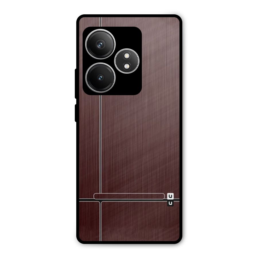 Dark Maroon Classic Design Metal Back Case for Realme GT 6T