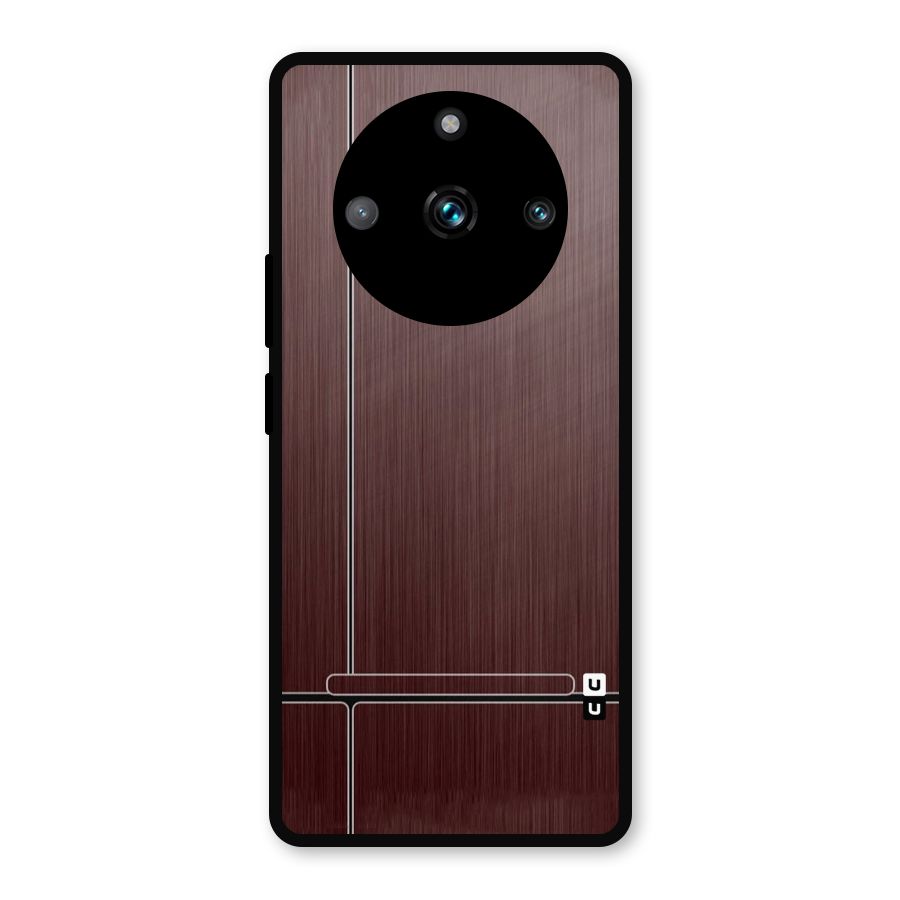 Dark Maroon Classic Design Metal Back Case for Realme Narzo 60 Pro