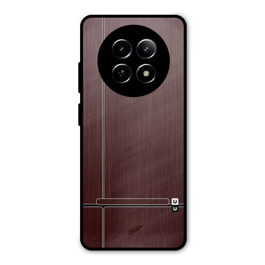 Dark Maroon Classic Design Metal Back Case for Realme Narzo N65