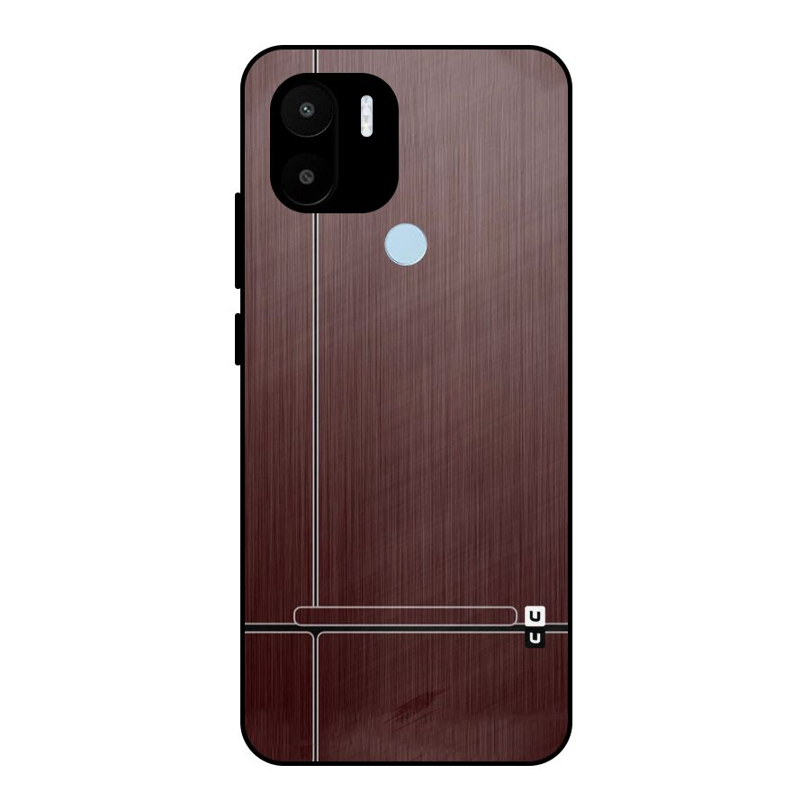 Dark Maroon Classic Design Metal Back Case for Redmi A2+