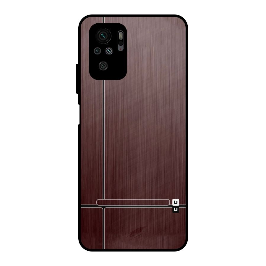Dark Maroon Classic Design Metal Back Case for Redmi Note 10S