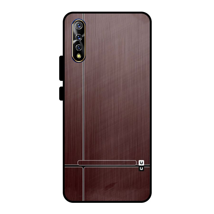 Dark Maroon Classic Design Metal Back Case for Vivo S1