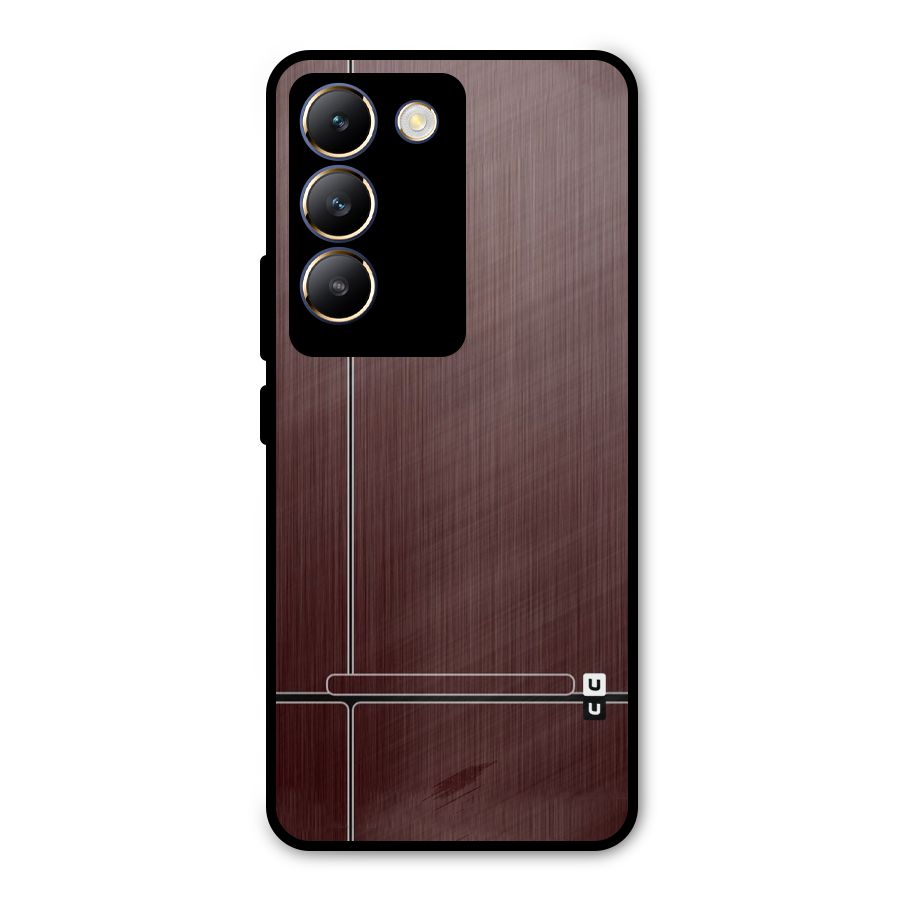Dark Maroon Classic Design Metal Back Case for Vivo T3 5G