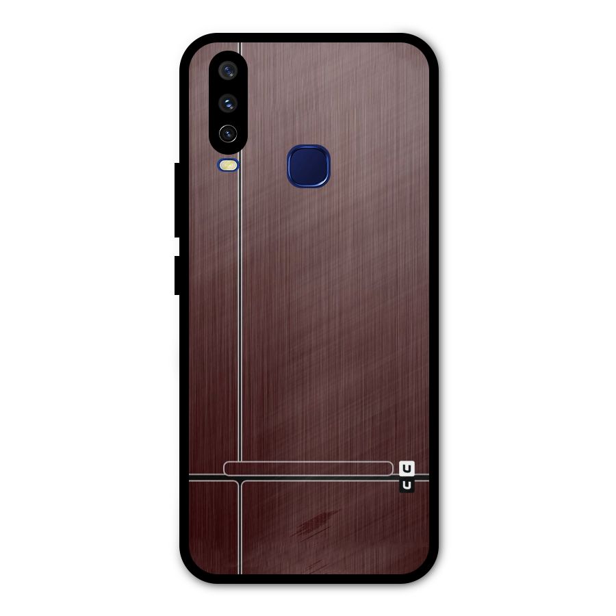 Dark Maroon Classic Design Metal Back Case for Vivo V17