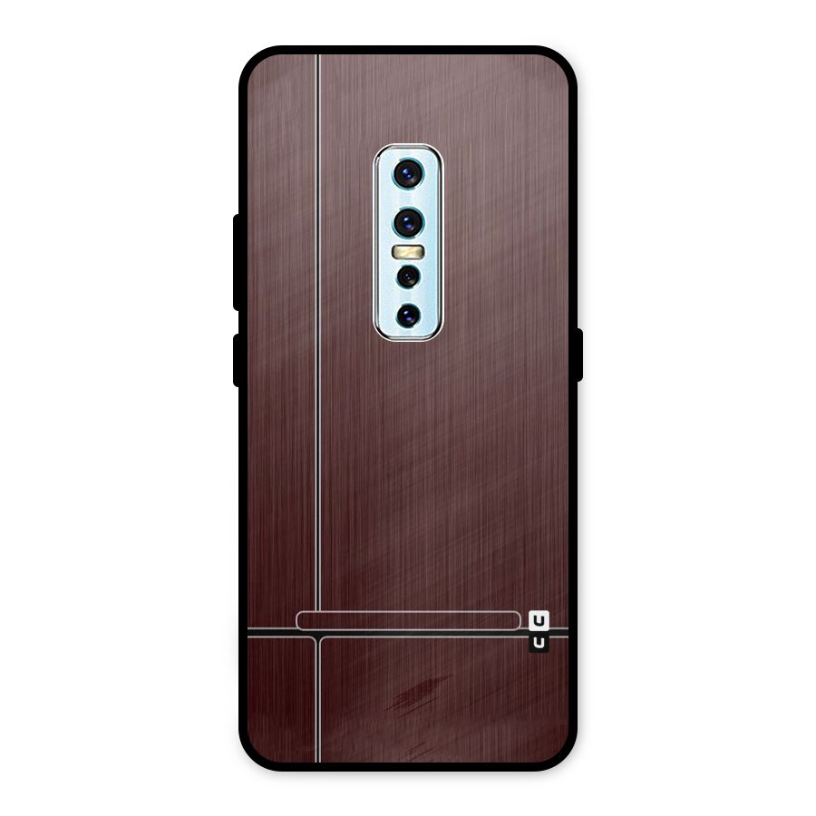Dark Maroon Classic Design Metal Back Case for Vivo V17 Pro