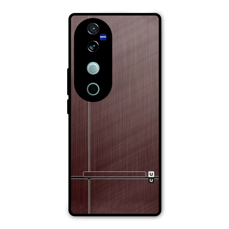 Dark Maroon Classic Design Metal Back Case for Vivo V40