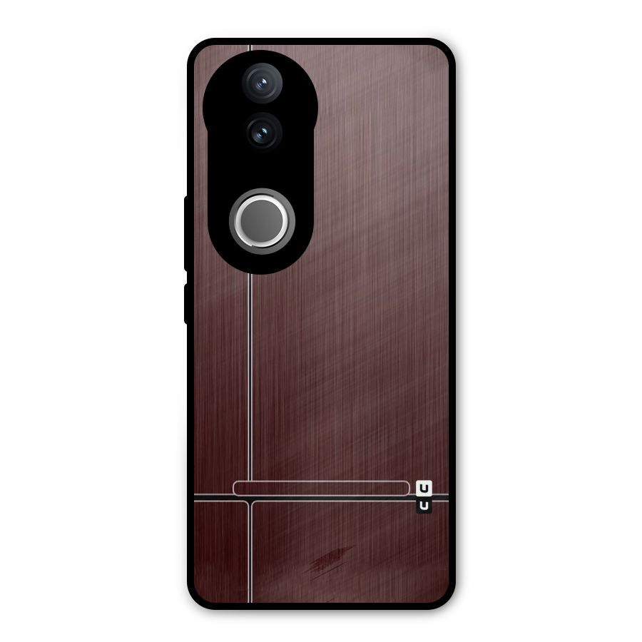 Dark Maroon Classic Design Metal Back Case for Vivo V50e