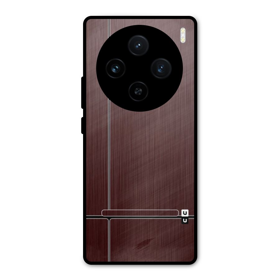 Dark Maroon Classic Design Metal Back Case for Vivo X100