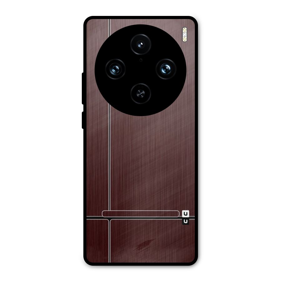 Dark Maroon Classic Design Metal Back Case for Vivo X100 Pro