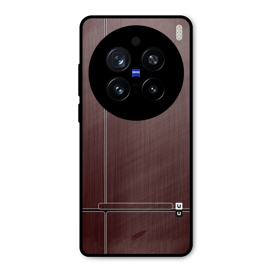 Dark Maroon Classic Design Metal Back Case for Vivo X200 Pro