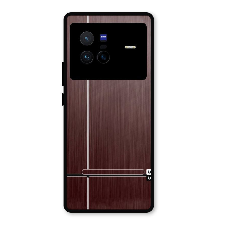 Dark Maroon Classic Design Metal Back Case for Vivo X80