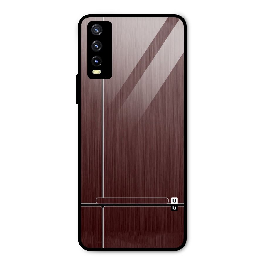 Dark Maroon Classic Design Metal Back Case for Vivo Y20g