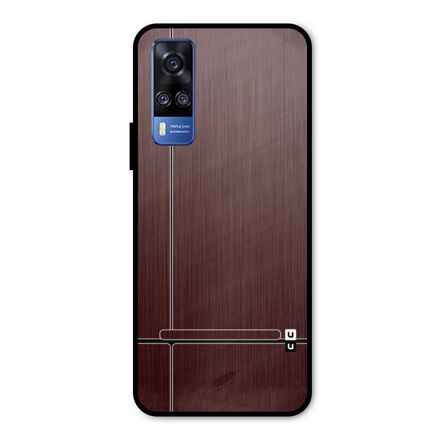 Dark Maroon Classic Design Metal Back Case for Vivo Y51A