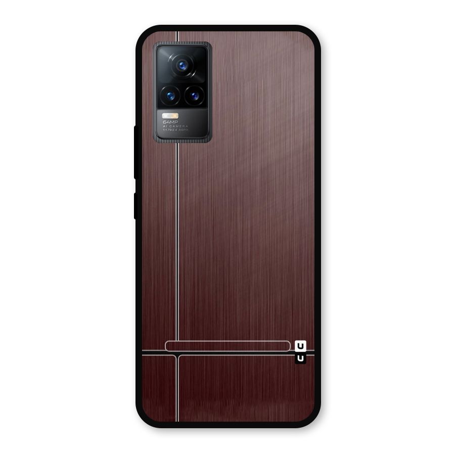 Dark Maroon Classic Design Metal Back Case for Vivo Y73