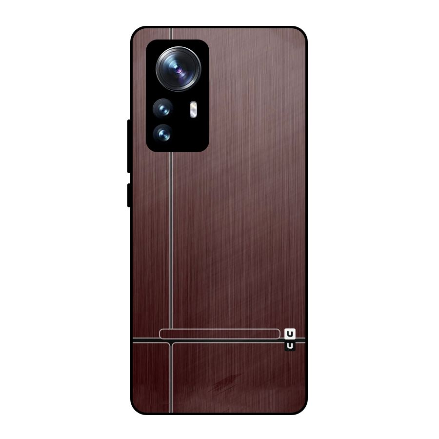 Dark Maroon Classic Design Metal Back Case for Xiaomi 12 Pro