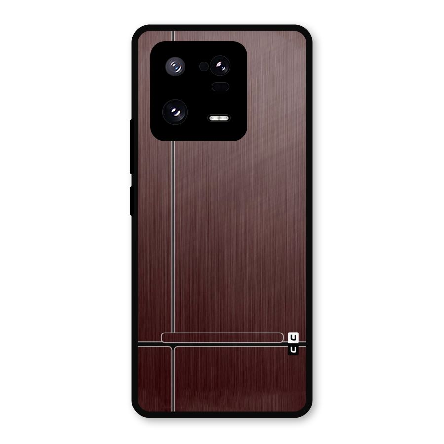 Dark Maroon Classic Design Metal Back Case for Xiaomi 13 Pro