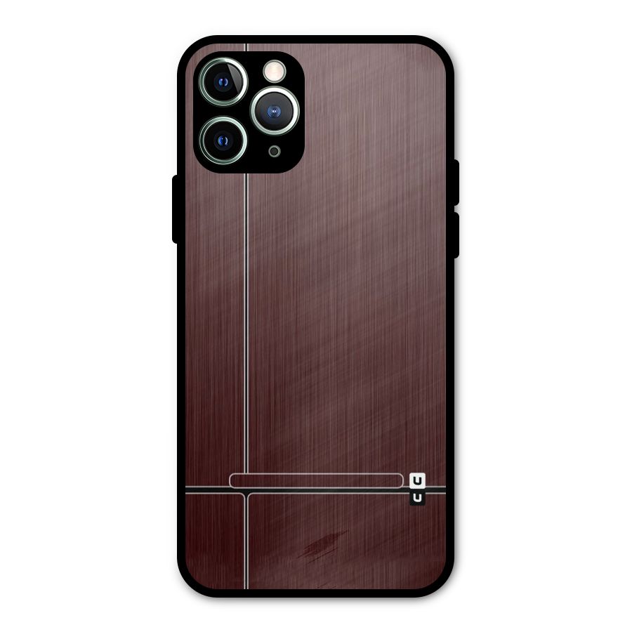 Dark Maroon Classic Design Metal Back Case for iPhone 11 Pro Max