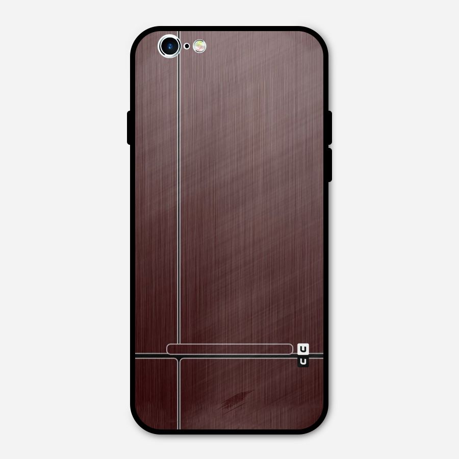 Dark Maroon Classic Design Metal Back Case for iPhone 6 6s