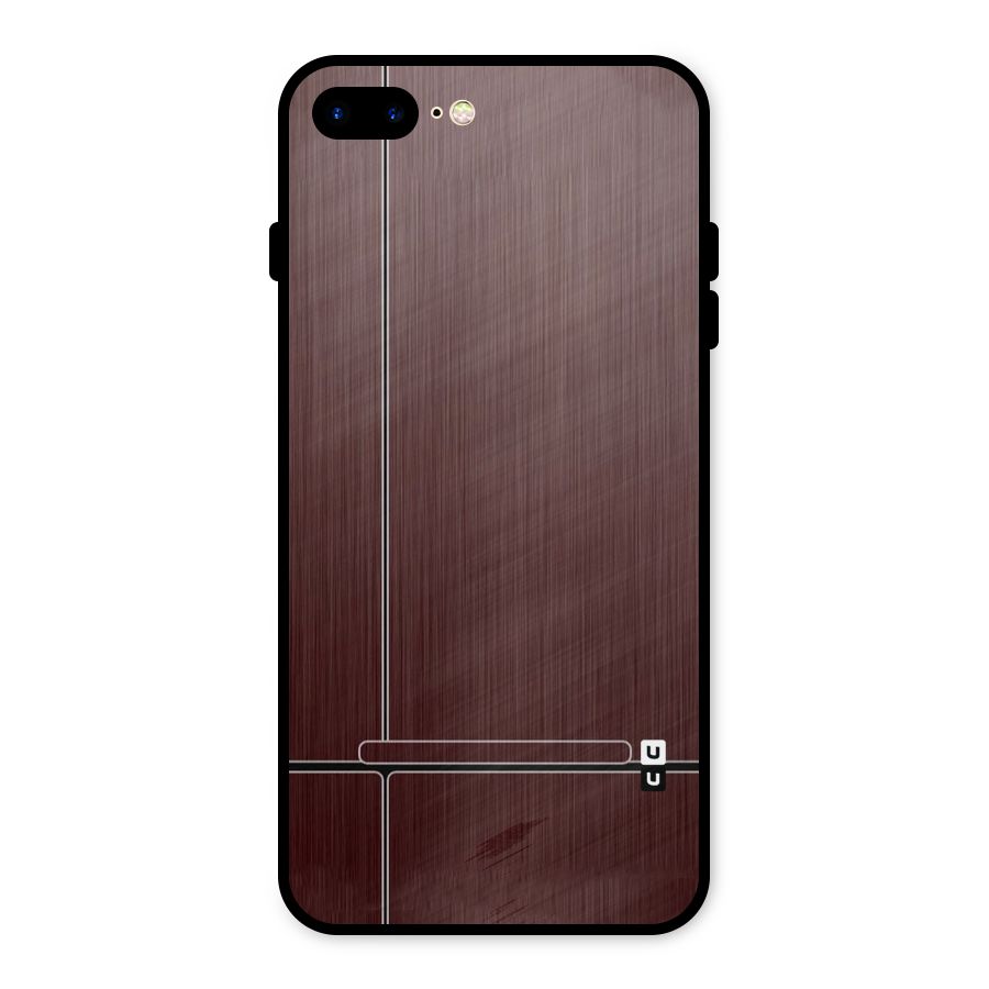 Dark Maroon Classic Design Metal Back Case for iPhone 7 Plus
