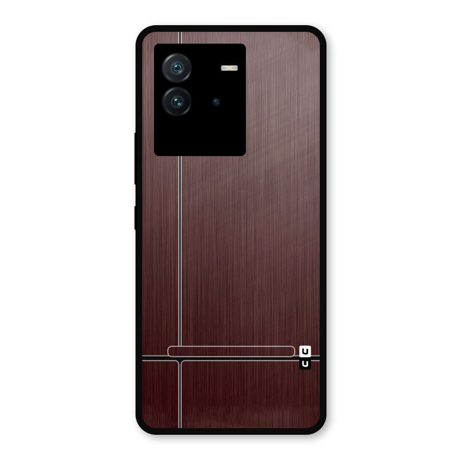 Dark Maroon Classic Design Metal Back Case for iQOO Neo 6 5G