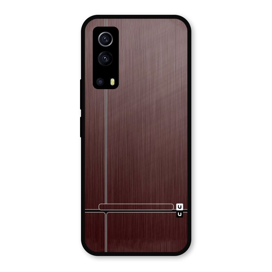 Dark Maroon Classic Design Metal Back Case for iQOO Z3