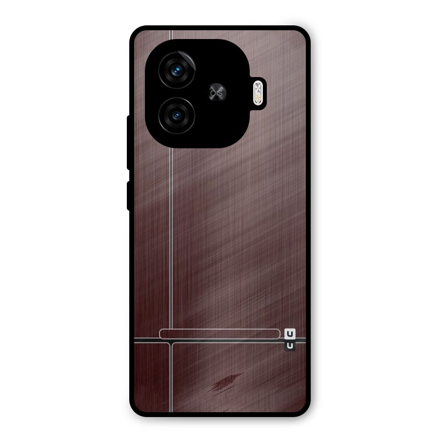 Dark Maroon Classic Design Metal Back Case for iQOO Z9 Turbo