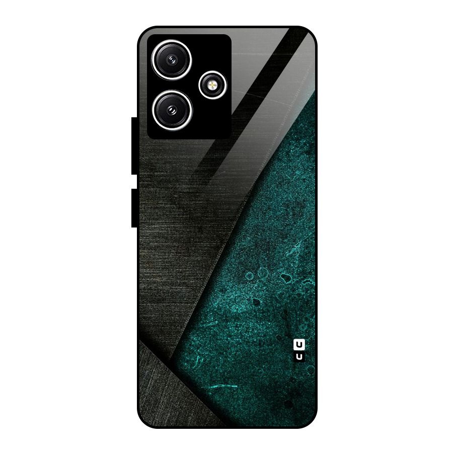 Dark Olive Green Glass Back Case for Poco M6 Pro
