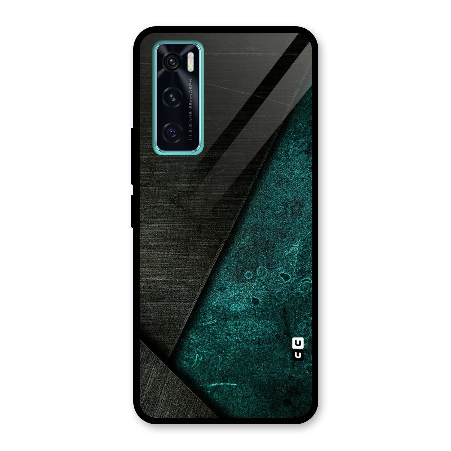Dark Olive Green Glass Back Case for Vivo V20 SE