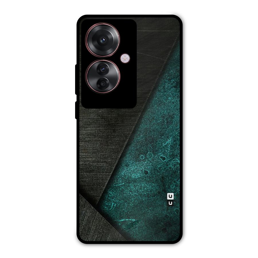 Dark Olive Green Metal Back Case for Oppo F25 Pro