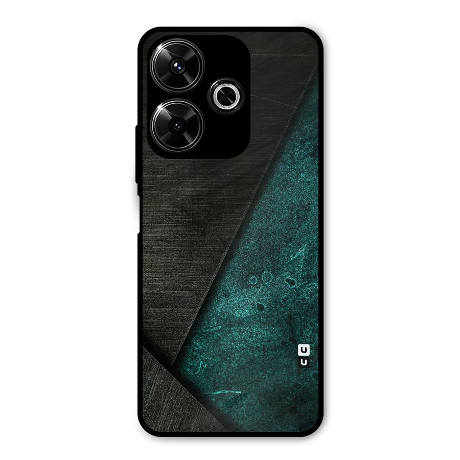 Dark Olive Green Metal Back Case for Poco M6 Plus